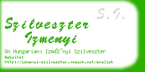 szilveszter izmenyi business card